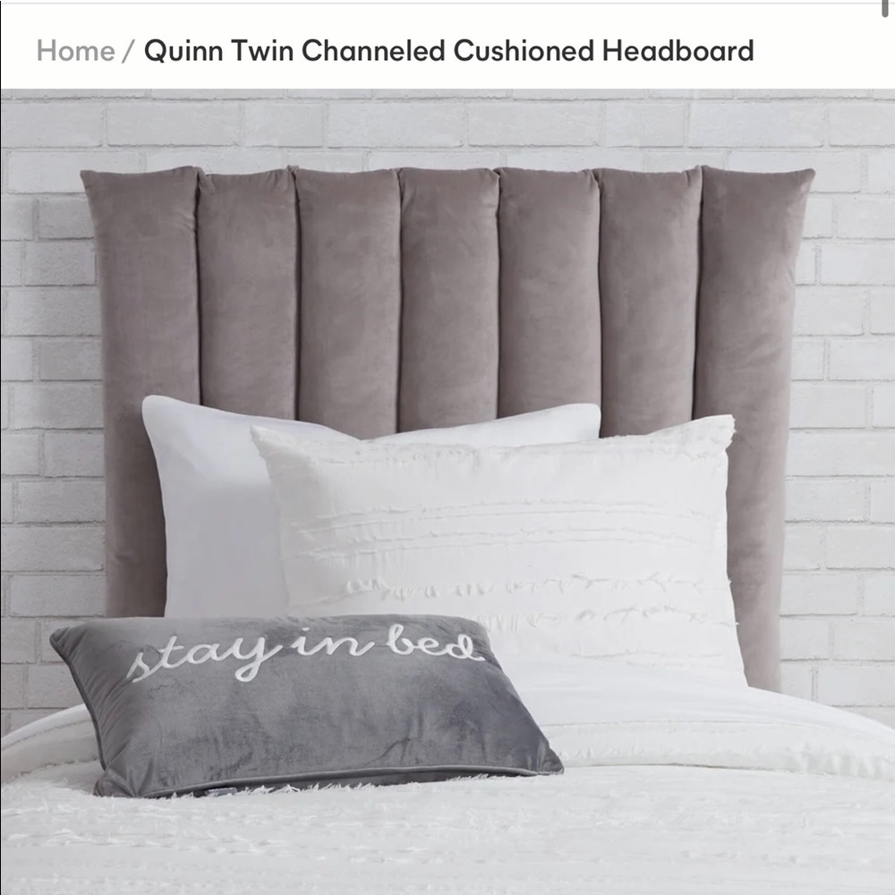 Dormify grey tufted headboard